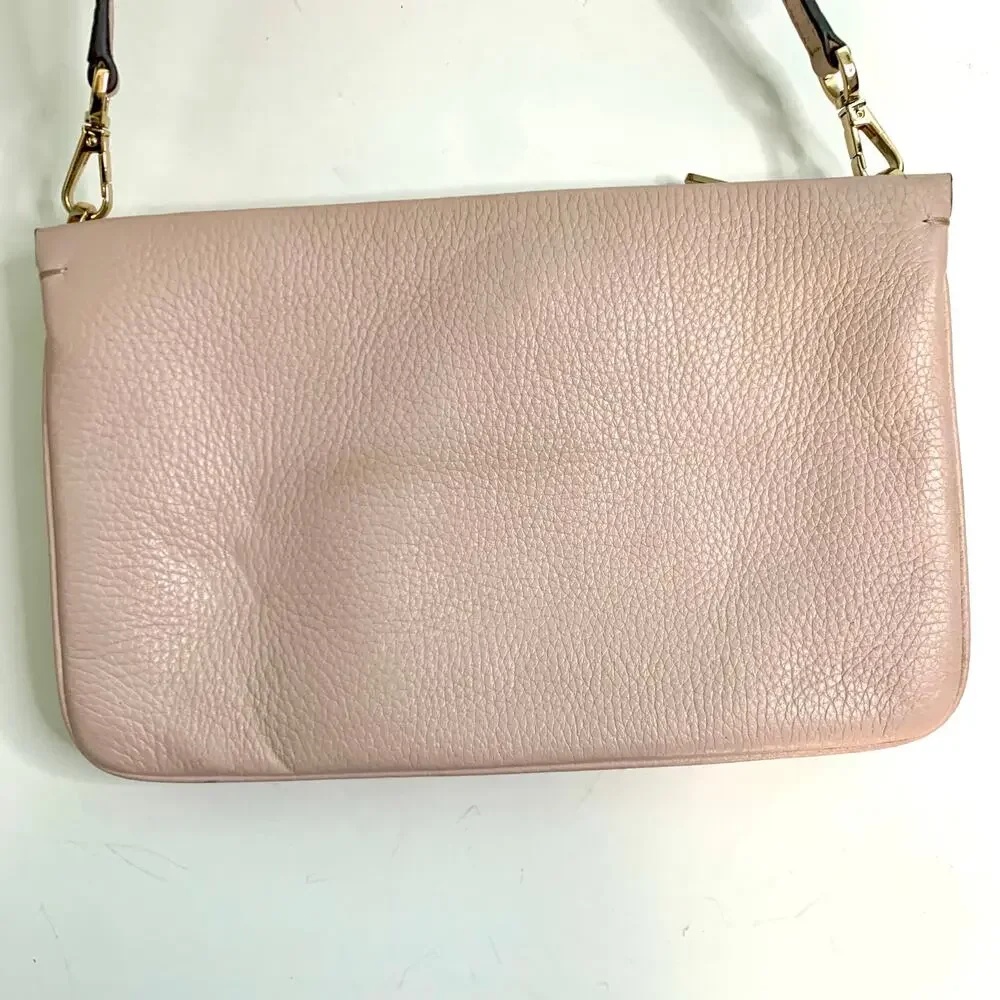 Michael Michael Kors Large Triple Gusset Jet Set Pebbled Leather Crossbody - Picture 2 of 6